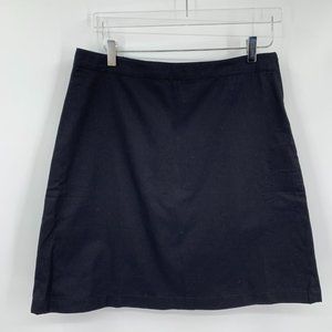 Lands End School Uniform Top knee chino skort women black shorts new 10